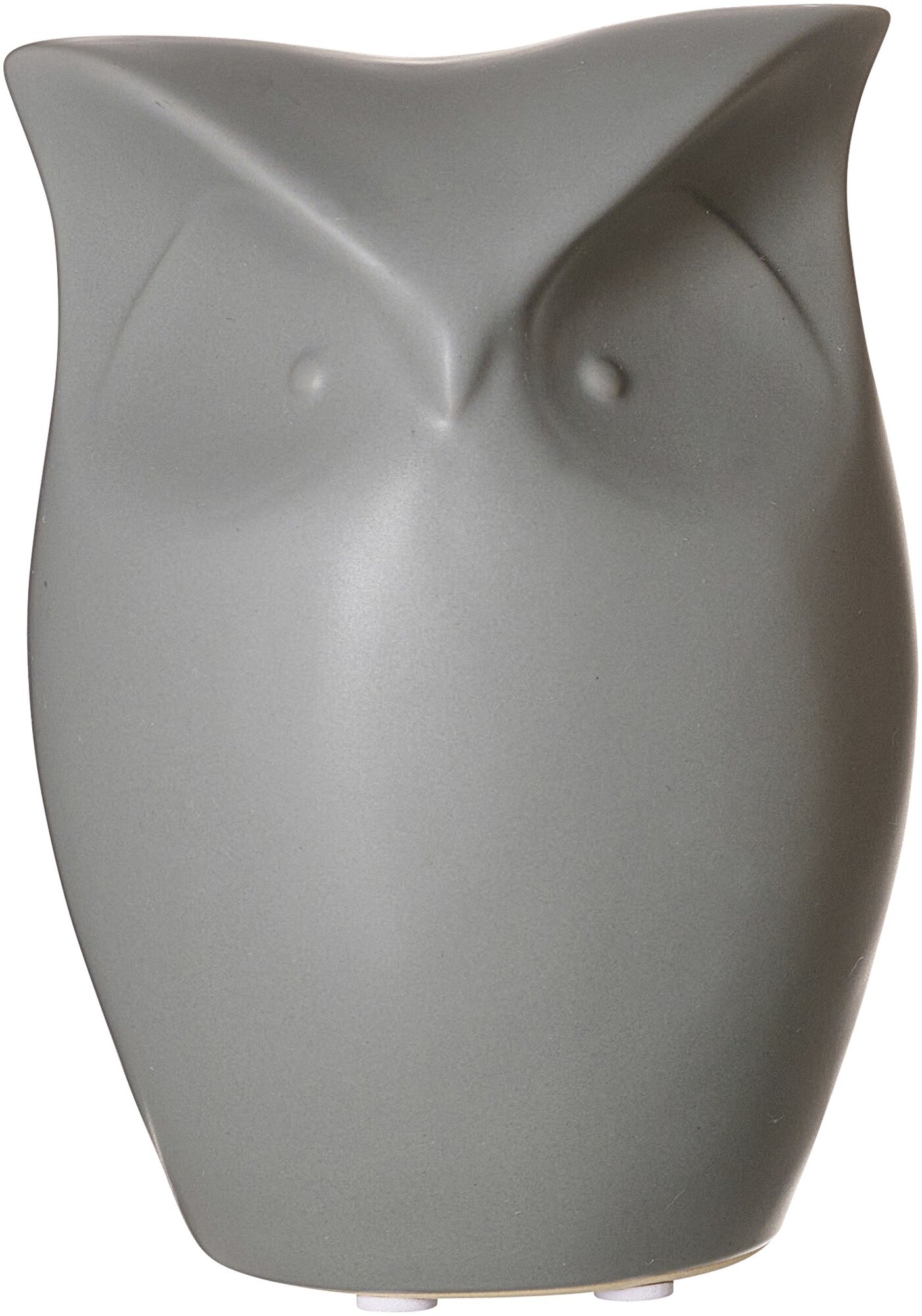 Graue Eulenfigur aus Keramik als Dekoration