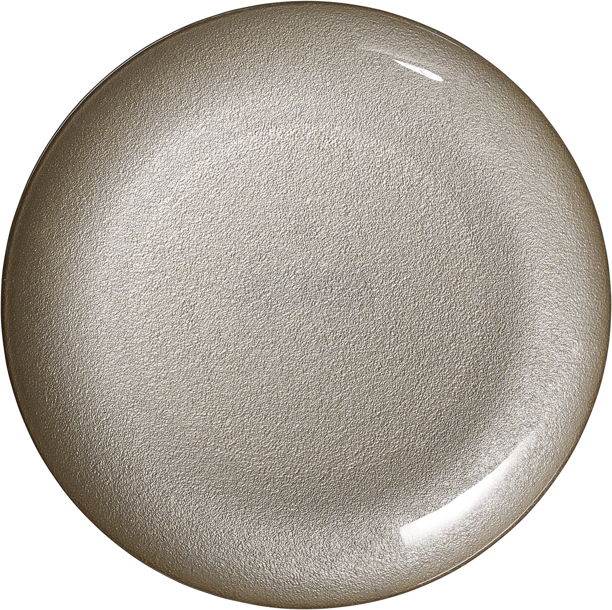 Runder Metallic grauer Teller mit strukturierter Oberfläche