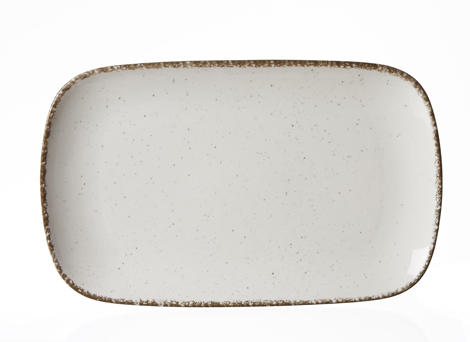Servierplatte rechteckig 33 x 20 cm Creme Casa