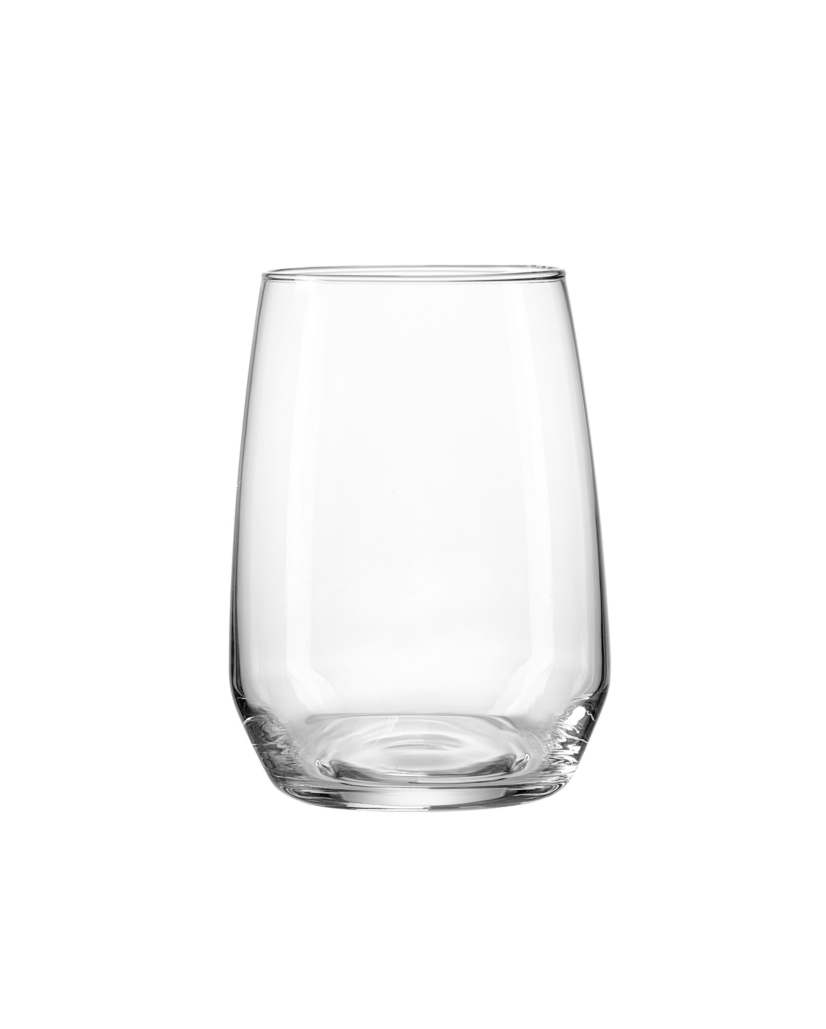 Leeres durchsichtiges Wasserglas ohne Muster