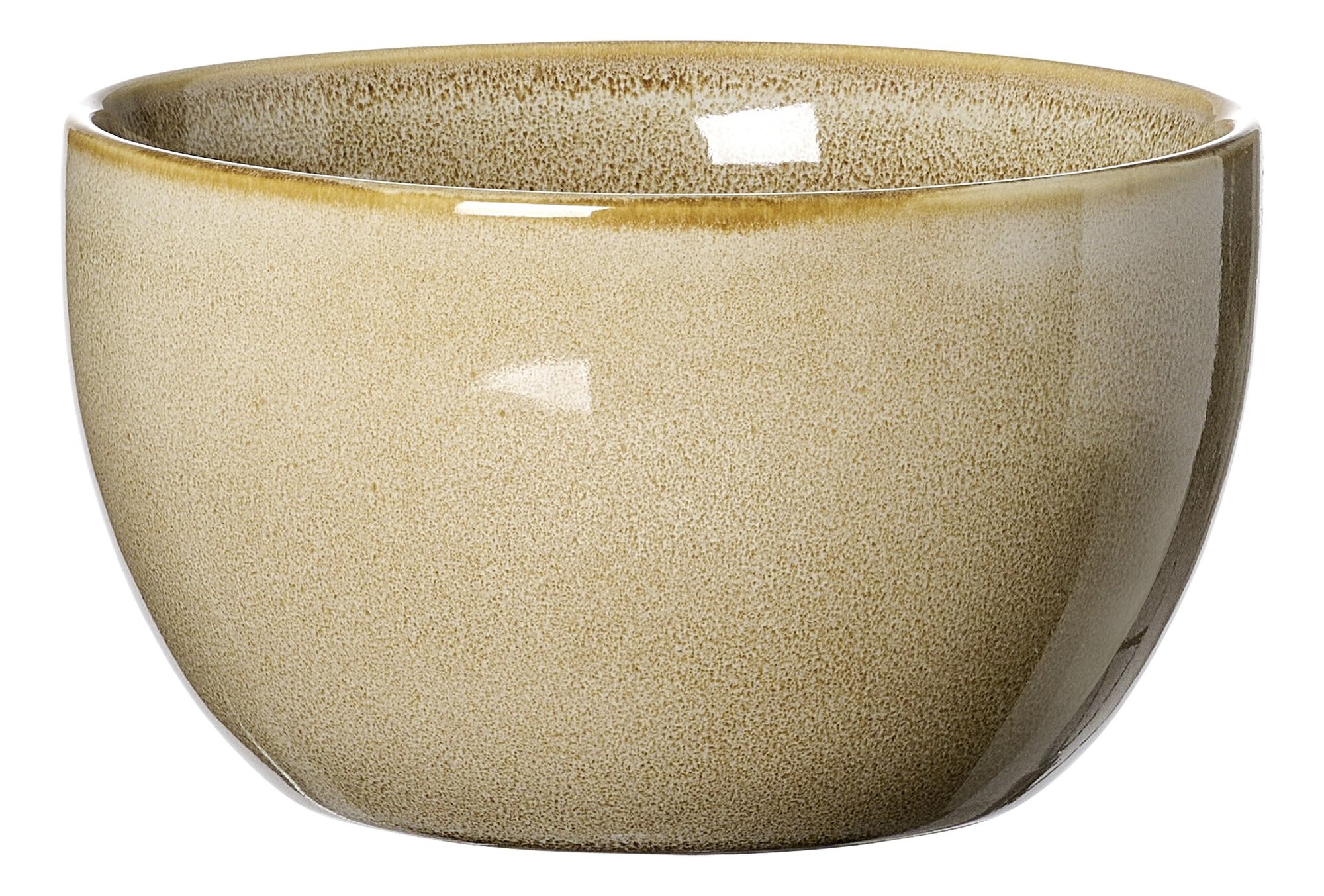 Beige Keramik Schüssel mit glatter Oberfläche