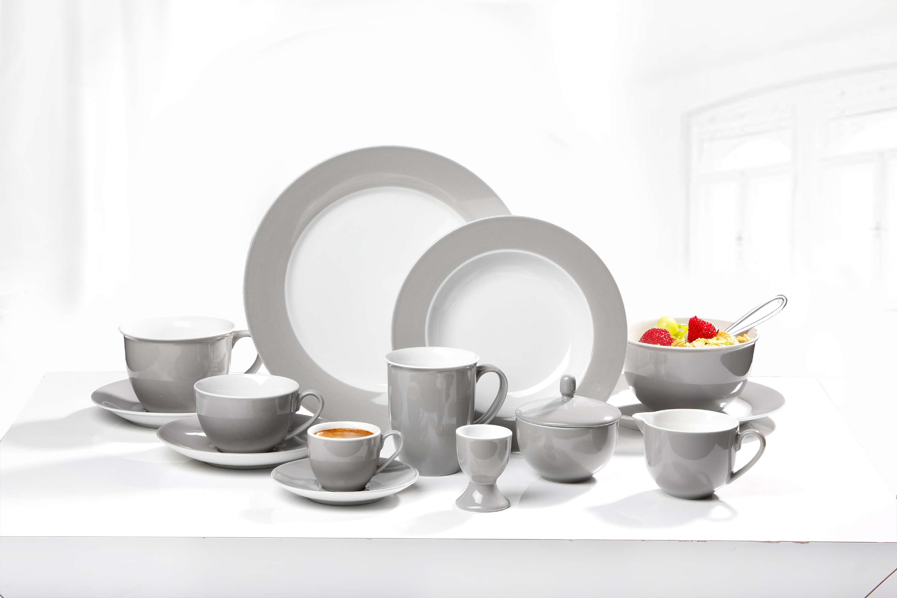 Flirt By R&B Geschirr-Serie Doppio grau