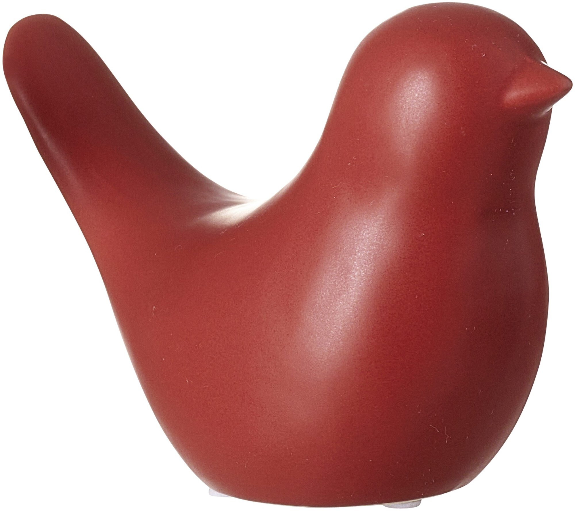 Rote Vogel-Figur als dekoratives Wohnaccessoire