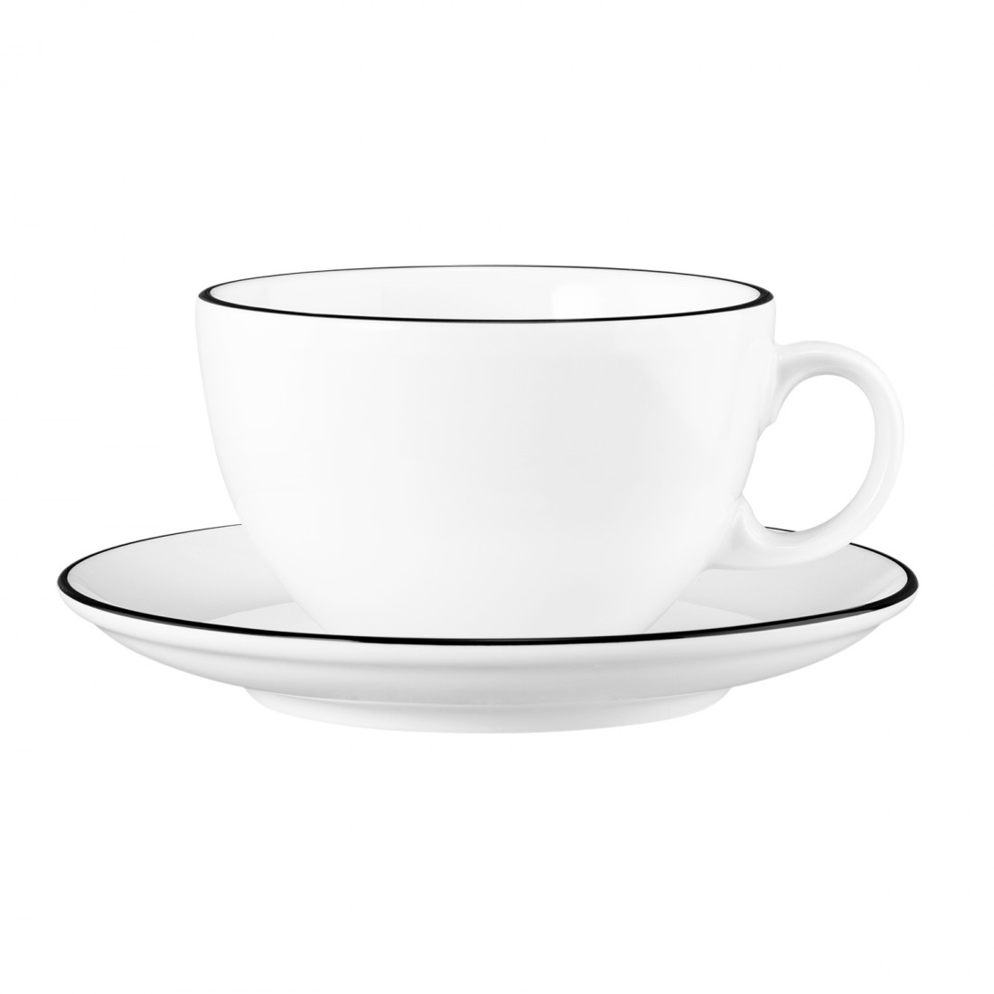 Milchkaffeetasse 1164 0,37 m. Untertasse Modern Life Black Line 10826