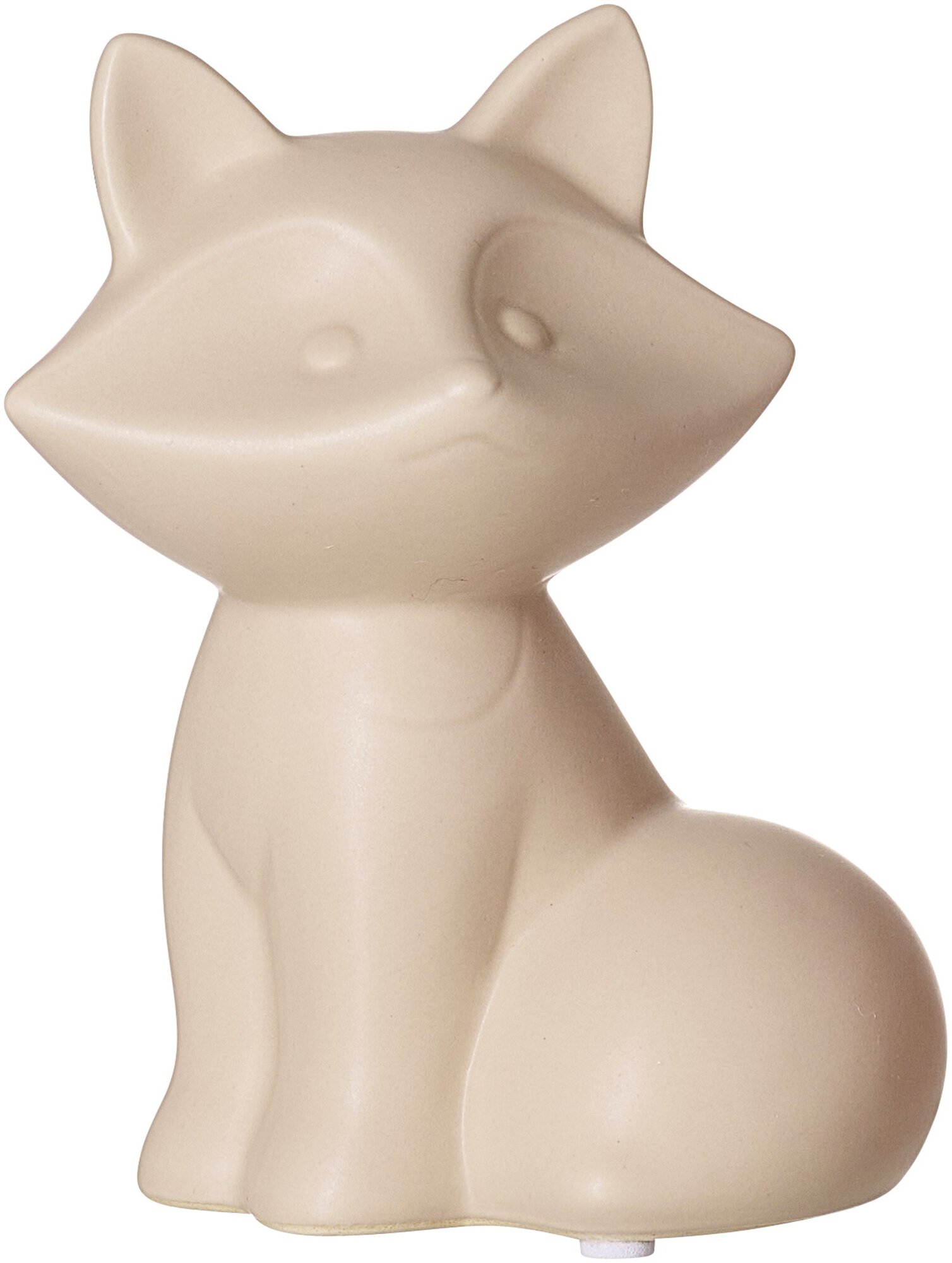 Keramik Fuchsfigur beige sitzend dekorativ