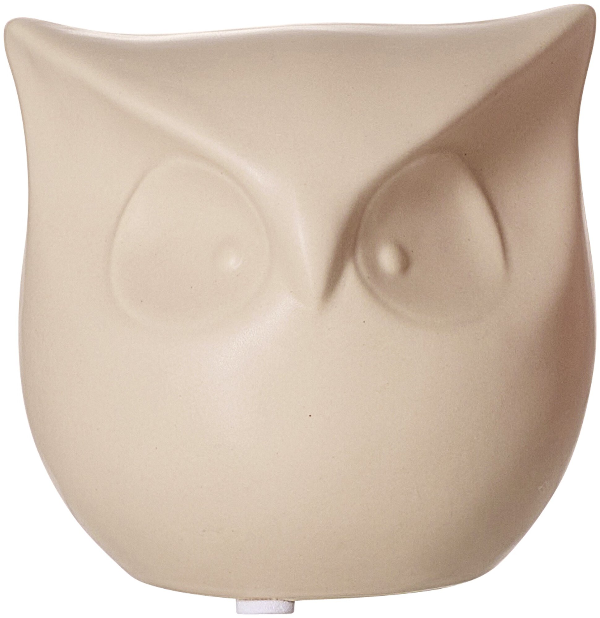 Keramik Blumentopf in Eulenform beige