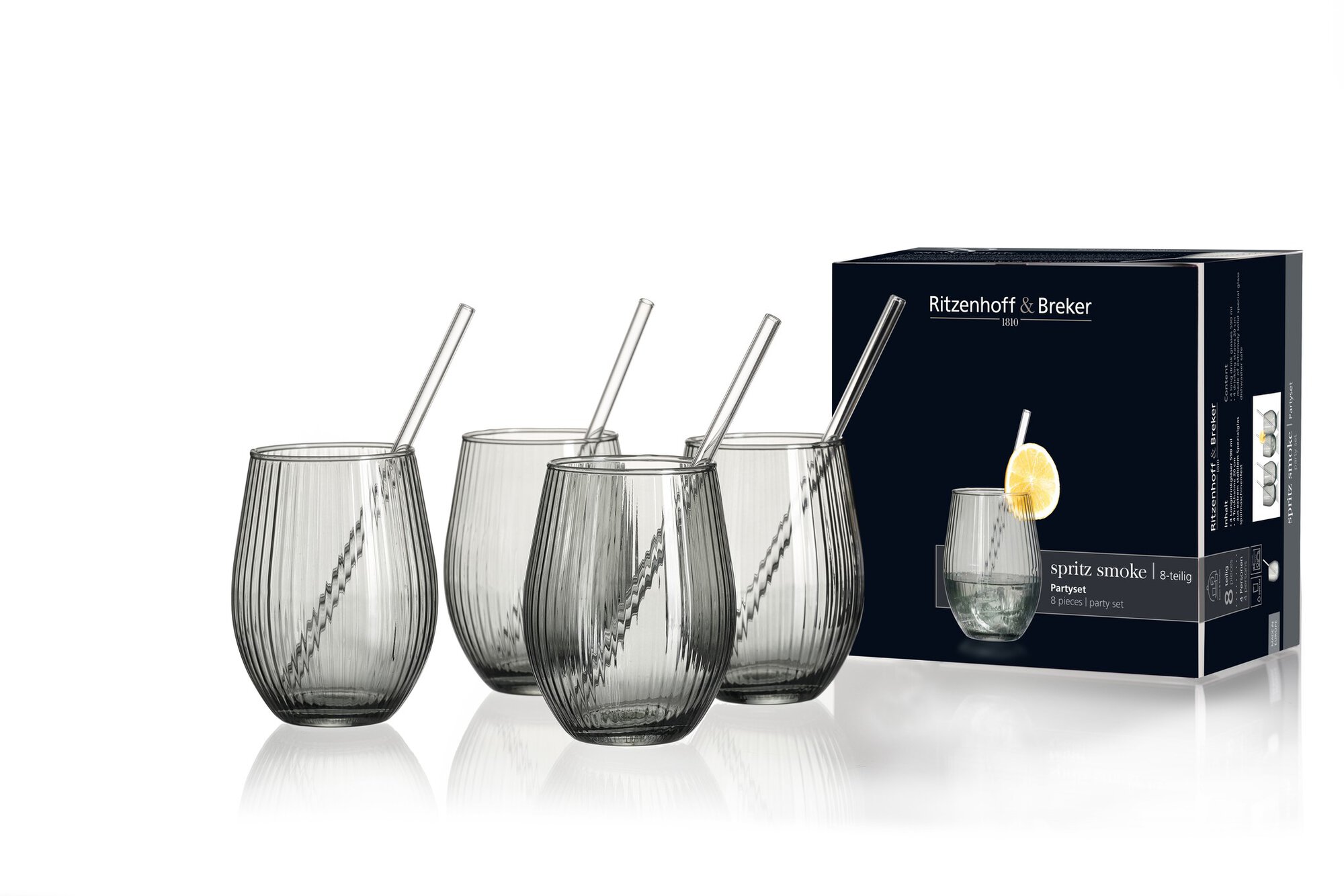 Ritzenhoff & Breker Partyset 8 tlg. 590 ml Halm Spritz 