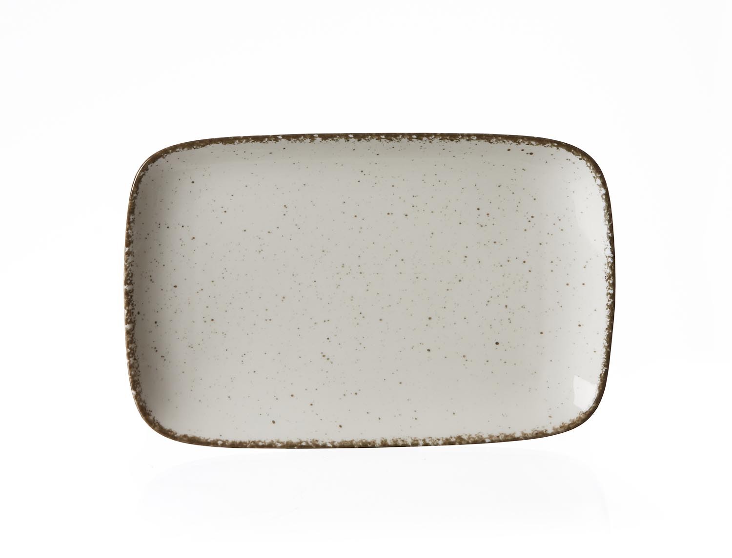 Servierplatte frechteckig 24 x 15,5 cm Creme Casa